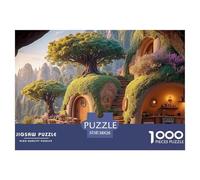 Sinoshow_24085_a_beautiful_fantasy_cave_house_in_the_mountains__d52c1ea5-5f54-4e91-acb4-9e3ba6d2c7ae_1 1000 Pieces Jigsaw Fun Challenging & Brainteasing Jigsaw Puzzle, Stress Releasing Family Game, B