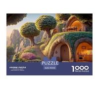 Sinoshow_24085_a_beautiful_fantasy_cave_house_in_the_mountains__d52c1ea5-5f54-4e91-acb4-9e3ba6d2c7ae_3 1000 Pieces Jigsaw Fun Challenging & Brainteasing Jigsaw Puzzle, Stress Releasing Family Game, F
