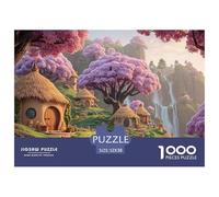 Sinoshow_24085_a_beautiful_fantasy_landscape_with_waterfalls_an_4e7dd490-9a7d-4632-a262-a2dec8e8568a_4 1000 Pieces Jigsaw Fun Challenging & Brainteasing Jigsaw Puzzle, Stress Releasing Family Game, B