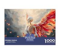 Sinoshow_24085_a_beautiful_female_skeletal_angel_with_red_wings_e642c8e6-9f35-49a3-b66b-bfa6cb84c8d4_3 1000 Pieces Jigsaw Fun Challenging & Brainteasing Puzzle Game, Stress Releasing Family Game, Bir