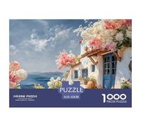 Sinoshow_24085_a_beautiful_greek_house_with_white_walls_and_blu_53fff2c8-9963-4d86-9a85-772e6c749a72_1 1000 Pieces Jigsaw Fun Challenging & Brainteasing Jigsaw Puzzle, Unique Challenging Educational