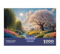 Sinoshow_24085_a_beautiful_landscape_of_cherry_blossom_trees_tu_bc2edba6-22ed-4abb-98e6-8c49222b8946_1 1000 Pieces Jigsaw Impossible Hard Difficult Puzzle Game, Stress Releasing Family Game, Birthday