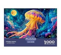 Sinoshow_24085_a_beautiful_luminous_jellyfish_glows_with_an_arr_117639f8-b398-4c84-97a0-2a99c8bf419b_1 1000 Pieces Jigsaw Fun Challenging & Brainteasing Jigsaw Puzzle, Vibrant Imagery