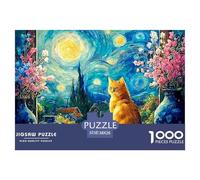 Sinoshow_24085_a_beautiful_orange_cat_sitting_on_the_windowsill_a6f31189-6e16-43a8-ac88-b696a91aba5f_4 1000 Pieces Jigsaw Fun Challenging & Brainteasing Jigsaw Puzzle, Stress Releasing Family Game, F