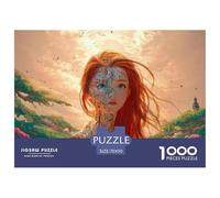 Sinoshow_24085_a_beautiful_red-haired_girl_with_long_hair_half__d1e81a1a-6511-4fe5-9da6-4b2d2b61f528_1 1000 Pieces Jigsaw Fun Challenging & Brainteasing Puzzle Game, Unique Challenging Educational To