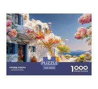 Sinoshow_24085_a_beautiful_traditional_mykonos-style_house_in_g_e6e76a3f-c12e-4436-86df-e1055372b891_4 1000 Pieces Jigsaw Fun Challenging & Brainteasing Puzzle Game, Vibrant Imagery, F