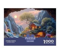 Sinoshow_24085_a_beautiful_waterfall_in_the_middle_of_an_underg_996becea-f6d0-4ce4-8bb6-1cf0f729d764_2 1000 Pieces Jigsaw Impossible Hard Difficult Jigsaw Puzzle, Stress Releasing Family Game, Birthd
