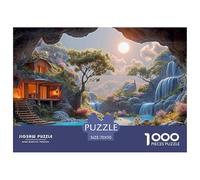 Sinoshow_24085_a_beautiful_waterfall_in_the_middle_of_an_underg_996becea-f6d0-4ce4-8bb6-1cf0f729d764_4 1000 Pieces Jigsaw Impossible Hard Difficult Puzzle Game, Unique Challenging Educational Toys, F