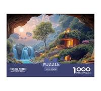Sinoshow_24085_a_beautiful_waterfall_in_the_middle_of_an_underg_996becea-f6d0-4ce4-8bb6-1cf0f729d764_1 1000 Pieces Jigsaw Impossible Hard Difficult Jigsaw Puzzle, Stress Releasing Family Game, Birthd