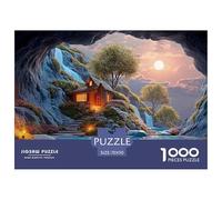 Sinoshow_24085_a_beautiful_waterfall_in_the_middle_of_an_underg_996becea-f6d0-4ce4-8bb6-1cf0f729d764_3 1000 Pieces Jigsaw Impossible Hard Difficult Jigsaw Puzzle, Stress Releasing Family Game, Birthd