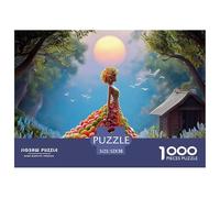 Sinoshow_24085_a_beautiful_woman_wearing_an_outfit_made_of_diff_b8142037-340f-4112-919a-7f0aaebf973a_1 1000 Pieces Jigsaw Impossible Hard Difficult Jigsaw Puzzle, Unique Challenging Educational Toys,