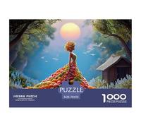 Sinoshow_24085_a_beautiful_woman_wearing_an_outfit_made_of_diff_b8142037-340f-4112-919a-7f0aaebf973a_1 1000 Pieces Jigsaw Impossible Hard Difficult Jigsaw Puzzle, Stress Releasing Family Game, Birthd