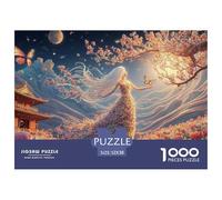 Sinoshow_24085_a_beautiful_woman_with_long_white_hair_and_a_dre_8fbadc47-a830-4def-80f6-d40c1cceaabb_1 1000 Pieces Puzzles Impossible Hard Difficult Puzzle Game, Unique Challenging Educational Toys,