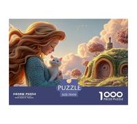 Sinoshow_24085_a_beautiful_young_woman_with_long_flowing_red_ha_49a3f857-b3ae-4af5-bdb4-8cd9605a57ff_2 1000 Pieces Jigsaw Fun Challenging & Brainteasing Puzzle Game, Stress Releasing Family Game, Bir