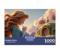 Sinoshow_24085_a_beautiful_young_woman_with_long_flowing_red_ha_49a3f857-b3ae-4af5-bdb4-8cd9605a57ff_2 1000 Pieces Jigsaw Fun Challenging & Brainteasing Jigsaw Puzzle, Stress Releasing Family Game, B