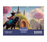 Sinoshow_24085_a_black_cat_dressed_in_red_and_blue_riding_on_th_cf93bb57-e02c-4499-8608-7b3328f8deab_2 1000 Pieces Jigsaw Fun Challenging & Brainteasing Puzzle Game, Unique Challenging Educational To