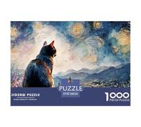 Sinoshow_24085_a_black_cat_in_the_style_of_van_goghs_starry_nig_3864caf7-433f-4a2d-88cb-66afee5ee93c_1 1000 Pieces Puzzles Impossible Hard Difficult Jigsaw Puzzle, Stress Releasing Family Game, Famil