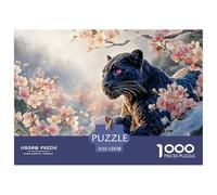 Sinoshow_24085_a_black_leopard_with_pink_eyes_sits_in_the_snow__5ccda508-bd46-4c0a-95a4-c7ea2b8eff5b_3 1000 Pieces Jigsaw Fun Challenging & Brainteasing Puzzle Game, Vibrant Imagery, B