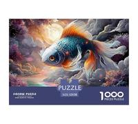 Sinoshow_24085_a_blue_and_white_fish_hovering_in_the_sky_with_i_8d8bf610-0f61-47d4-8545-26be3b929411_2 (1) 1000 Pieces Puzzles Impossible Hard Difficult Jigsaw Puzzle, Unique Challenging Educational