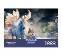 Sinoshow_24085_a_blue_unicorn_with_angel_wings_and_white_fur_st_a055b1ef-51b7-4aa3-afd4-b8d2f9888892_1 1000 Pieces Puzzles Impossible Hard Difficult Puzzle Game, Unique Challenging Educational Toys,