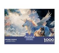 Sinoshow_24085_a_blue_unicorn_with_angel_wings_and_white_fur_st_a055b1ef-51b7-4aa3-afd4-b8d2f9888892_2 1000 Pieces Jigsaw Fun Challenging & Brainteasing Jigsaw Puzzle, Vibrant Imagery