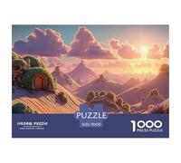 Sinoshow_24085_a_breathtaking_desert_landscape_at_sunset_with_r_2f575cc2-ed37-4a1d-837c-5f0ee707457b_1 1000 Pieces Puzzles Challenging And Educational Jigsaw Puzzle, Unique Challenging Educational To