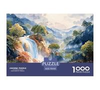 Sinoshow_24085_a_breathtaking_waterfall_cascades_down_the_rocky_d45e332d-96b0-4efb-845f-befda2055779_2 1000 Pieces Jigsaw Fun Challenging & Brainteasing Jigsaw Puzzle, Unique Challenging Educational
