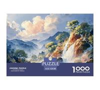 Sinoshow_24085_a_breathtaking_waterfall_cascades_down_the_rugge_047224c2-404f-4743-90f9-f0143faa17c9_2 1000 Pieces Puzzles Impossible Hard Difficult Puzzle Game, Stress Releasing Family Game, Family