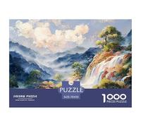 Sinoshow_24085_a_breathtaking_waterfall_cascades_down_the_rugge_047224c2-404f-4743-90f9-f0143faa17c9_4 1000 Pieces Puzzles Impossible Hard Difficult Puzzle Game, Unique Challenging Educational Toys,