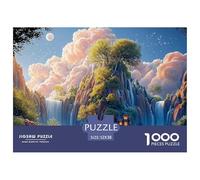 Sinoshow_24085_a_breathtaking_waterfall_cascades_down_the_rugge_19ef0cd4-27f8-46ae-a554-b40255118a95_3 1000 Pieces Jigsaw Impossible Hard Difficult Jigsaw Puzzle, Stress Releasing Family Game, Birthd
