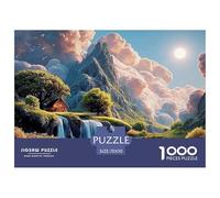 Sinoshow_24085_a_breathtaking_waterfall_cascades_down_the_rugge_3c431a35-874d-45fc-9279-d673f5d57813_2 1000 Pieces Jigsaw Impossible Hard Difficult Jigsaw Puzzle, Stress Releasing Family Game, Birthd