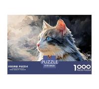 Sinoshow_24085_a_cat_with_blue_eyes_a_collar_and_bell_on_its_ne_3dec63f4-7f58-460a-939e-e742287792e8_1 1000 Pieces Jigsaw Fun Challenging & Brainteasing Jigsaw Puzzle, Vibrant Imagery