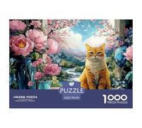 Sinoshow_24085_a_charming_ginger_cat_sits_gracefully_on_the_win_3b2572c9-f194-4187-809a-d353647f9374_3 1000 Pieces Jigsaw Fun Challenging & Brainteasing Jigsaw Puzzle, Stress Releasing Family Game, F