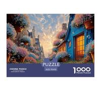 Sinoshow_24085_a_charming_street_scene_with_colorful_flowers_in_39a13a9e-ab48-47cd-956f-c7f49a7464eb_2 1000 Pieces Jigsaw Challenging And Educational Jigsaw Puzzle, Stress Releasing Family Game, Fami