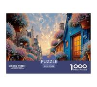 Sinoshow_24085_a_charming_street_scene_with_colorful_flowers_in_39a13a9e-ab48-47cd-956f-c7f49a7464eb_2 1000 Pieces Jigsaw Impossible Hard Difficult Jigsaw Puzzle, Vibrant Imagery, Birt