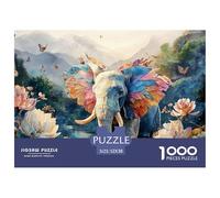 Sinoshow_24085_a_colorful_full-body_elephant_with_vibrant_wings_2e891d38-f906-48e7-9e5f-e871ea8e221a_3 1000 Pieces Puzzles Impossible Hard Difficult Jigsaw Puzzle, Unique Challenging Educational Toys