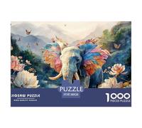 Sinoshow_24085_a_colorful_full-body_elephant_with_vibrant_wings_2e891d38-f906-48e7-9e5f-e871ea8e221a_3 1000 Pieces Jigsaw Fun Challenging & Brainteasing Puzzle Game, Vibrant Imagery, B