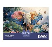 Sinoshow_24085_a_colorful_full-body_elephant_with_vibrant_wings_2e891d38-f906-48e7-9e5f-e871ea8e221a_1 1000 Pieces Jigsaw Fun Challenging & Brainteasing Puzzle Game, Vibrant Imagery, B