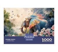 Sinoshow_24085_a_colorful_full-body_elephant_with_vibrant_wings_2e891d38-f906-48e7-9e5f-e871ea8e221a_2 1000 Pieces Puzzles Impossible Hard Difficult Puzzle Game, Vibrant Imagery, Famil