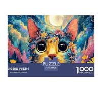 Sinoshow_24085_a_colorful_patchwork_cat_with_big_eyes_and_an_ar_0847d819-38c6-45ea-a859-9d62826488d7_4 1000 Pieces Puzzles Impossible Hard Difficult Jigsaw Puzzle, Stress Releasing Family Game, Famil