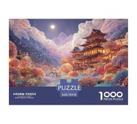Sinoshow_24085_a_colorful_valley_with_mountains_trees_and_house_8b91a9e0-c5d7-4fba-a327-ca605b7f5a61_4 1000 Pieces Jigsaw Fun Challenging & Brainteasing Jigsaw Puzzle, Stress Releasing Family Game, F