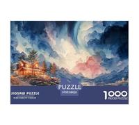 Sinoshow_24085_a_cozy_cabin_nestled_in_the_mountains_surrounded_a0d52e8d-55d7-4548-880b-f5838006d69c_3 1000 Pieces Jigsaw Fun Challenging & Brainteasing Puzzle Game, Vibrant Imagery, F
