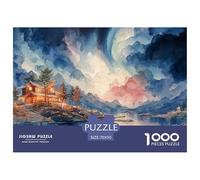 Sinoshow_24085_a_cozy_cabin_nestled_in_the_mountains_surrounded_a0d52e8d-55d7-4548-880b-f5838006d69c_3 1000 Pieces Jigsaw Fun Challenging & Brainteasing Puzzle Game, Vibrant Imagery, B
