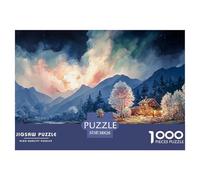 Sinoshow_24085_a_cozy_cabin_nestled_in_the_mountains_surrounded_a0d52e8d-55d7-4548-880b-f5838006d69c_2 1000 Pieces Jigsaw Fun Challenging & Brainteasing Puzzle Game, Vibrant Imagery, F