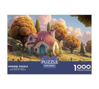 Sinoshow_24085_a_cozy_cottage_with_white_walls_and_a_red_roof_s_47cb4564-d010-4990-a857-99b516fdfc86_4 1000 Pieces Puzzles Impossible Hard Difficult Puzzle Game, Stress Releasing Family Game, Family