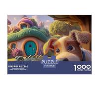 Sinoshow_24085_a_cute_brown_and_white_puppy_with_big_expressive_8501b5b7-1fd7-4411-81d6-cdc03e236378_2 1000 Pieces Jigsaw Fun Challenging & Brainteasing Jigsaw Puzzle, Stress Releasing Family Game, F