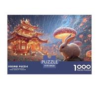 Sinoshow_24085_a_cute_bunny_standing_on_a_rock_in_front_of_a_mu_485c88c9-0165-41c9-ae3d-589bac6ded10_1 1000 Pieces Puzzles Impossible Hard Difficult Puzzle Game, Stress Releasing Family Game, Family