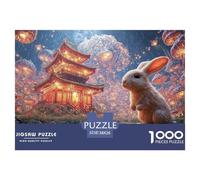 Sinoshow_24085_a_cute_bunny_standing_on_a_rock_in_front_of_a_mu_485c88c9-0165-41c9-ae3d-589bac6ded10_3 1000 Pieces Jigsaw Fun Challenging & Brainteasing Jigsaw Puzzle, Unique Challenging Educational