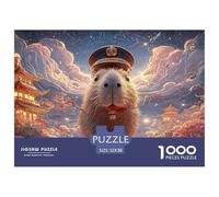 Sinoshow_24085_a_cute_capybara_with_big_eyes_wearing_an_asian-s_9aa11d9d-d741-4939-a853-dabf2cffbe7d_1 1000 Pieces Puzzles Impossible Hard Difficult Jigsaw Puzzle, Unique Challenging Educational Toys