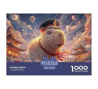 Sinoshow_24085_a_cute_capybara_with_big_eyes_wearing_an_asian-s_da25a904-c8e1-4012-89d6-98479000142f_2 1000 Pieces Jigsaw Fun Challenging & Brainteasing Jigsaw Puzzle, Stress Releasing Family Game, F